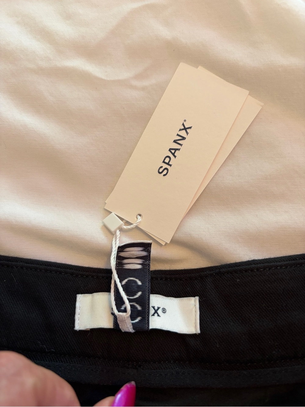 #689 SPANX Black Waistband Shorts. Brand Spanking New with tags. - Picture 8 of 9